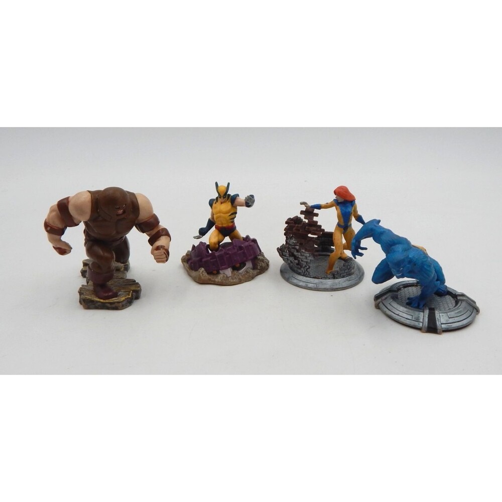 Marvel & Subs 2011 Figurines On Bases Beast Wolverine Juggernaut HeroClix L/4